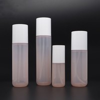Vide rond 30ml 100ml 120ml 150ml paroi épaisse PETG plastique rose cosmétique emballage pompe de pulvérisation Toner Lotion bouteille avec couvercle