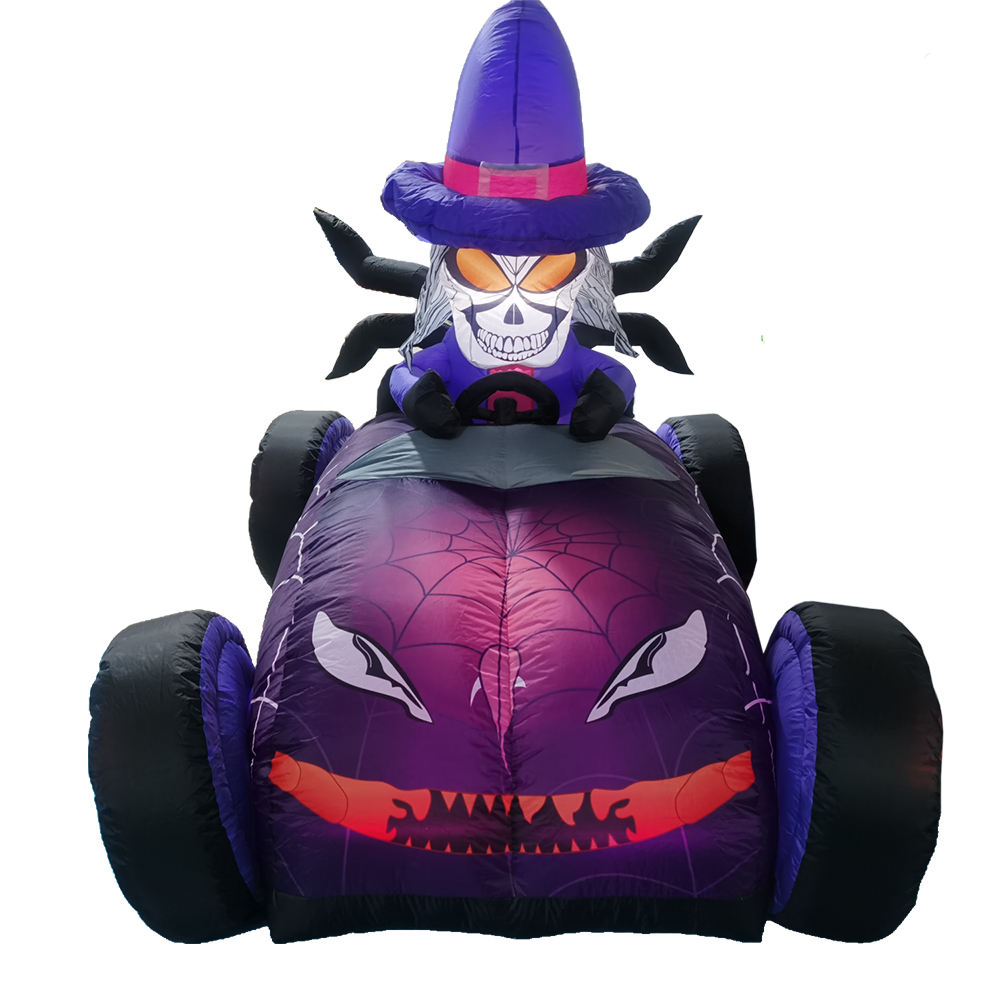 Voiture de conduite de sorcière horrible gonflable