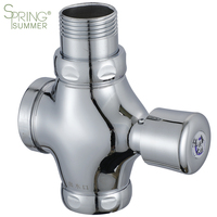 Robinet de chasse d'eau en alliage de zinc chromé à commande manuelle, économie d'eau, temporisation, design moderne, pour toilettes d'hôpital