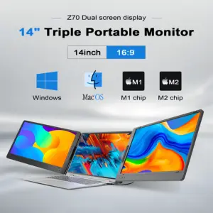 Pantallas al por mayor pantalla portátil de 14 pulgadas pantalla portátil 1080hd Monitor extendido para portátil