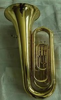 Penjualan terlaris B Flat Tuba instrumen kuningan tiga-kunci Bass atas kualitas Band profesional untuk pelajar pemula