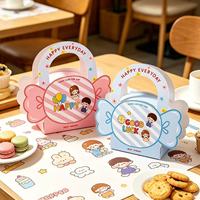Boîte d'emballage mignonne pour mini gâteaux mousse, macarons et biscuits en forme de bonbons, pour la Journée des enfants