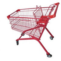 Mini chariot de courses en treillis métallique avec panier et roulettes pivotantes pour supermarché et magasin de détail