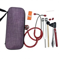 Kit de diagnostic médical manuel haut de gamme, stéthoscope à double tête en acier inoxydable, marteau réflexe, ensemble complet pour médecin, certifié CE, EVA