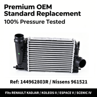 Intercooler standard OEM 144962803R 961521 IATF 16949 compatible avec Renault Kadjar Koleos Espace V Fluence – Pièce de rechange