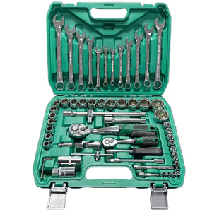 Juego de Herramientas Manuales de Acero al Carbono de 61 Piezas, Juego de Llaves de Trinquete Métricas, Reparaciones Mecánicas Automotrices, Juego de Herramientas Duraderas - Product Image 6