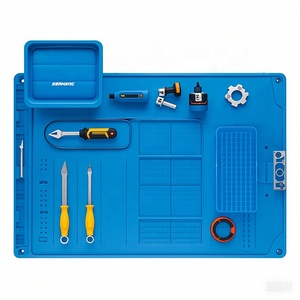 Tapis de travail magnétique en silicone personnalisé pour réparation électronique, plateforme d'entretien, tapis de travail rembourrés pour station de soudage - Product Image 1