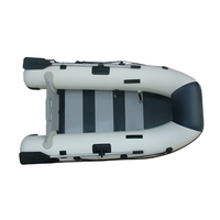 Bateau pneumatique en PVC avec plancher en aluminium, design pliable, quille en V, épaisseur 0,9 mm, capacité 3-7 personnes, charge maximale 280 kg, prêt pour la dérive 1