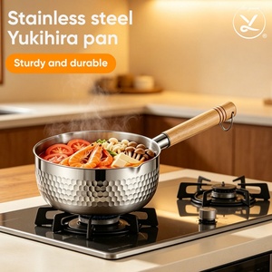 Premium Non-stick Aluminum Japanese Milk Pan Snow Pan <b>Saucepan</b> with Wooden Handle for Milk Soup Porridge Cookware Wholesale - Product Image 1