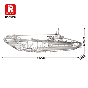 Reobrix 33050 Bateau sous-marin de nouvelle génération de type U, 3624 pièces, ensemble de blocs de construction de modèle militaire pour adultes - Product Image 4