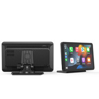 Écran CarPlay portable de 7 pouces, Android Auto sans fil, caméra embarquée, navigation GPS, Bluetooth, commande vocale, Mirror Link
