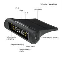Système de surveillance de la pression des pneus (TPMS) pour camions et voitures, alimenté par énergie solaire USB, avec 2 modes de charge et manomètres intégrés
