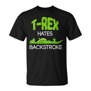 T-Rex Hates Backstroke Dinosaur Swim T-shirt pour garçons - Product Image 2