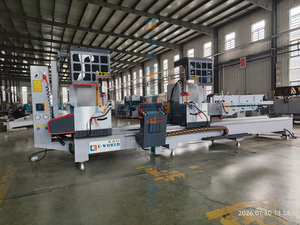 Scie à découper CNC à double tête pour fenêtres en <span class=keywords><strong>aluminium</strong></span>, <span class=keywords><strong>prix</strong></span> usine, 500/550/600 mm, motorisée, haute précision, contrôlée par PLC, 220V/380V - Product Image 6