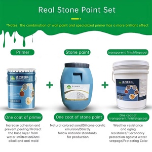 Pintura Exterior a base de agua, acabado de textura de piedra Natural decorativa, pintura de pared, <span class=keywords><strong>colores</strong></span>, capa de piedra real, revestimiento de pared <span class=keywords><strong>para</strong></span> <span class=keywords><strong>casas</strong></span> - Product Image 2