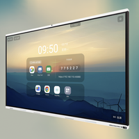 65 75 86 Inci UHD 16:9 Papan Tulis Interaktif Sentuh 40-Titik Kamera 48MP 8-Mikrofon RAM 4GB 32GB Android/Windows Bingkai Aluminium Intel