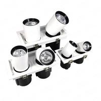 Spot encastré à prix d'usine, double anti-éblouissement, COB, pour hôtel et maison, 7W 10W 12W, downlight LED rotatif