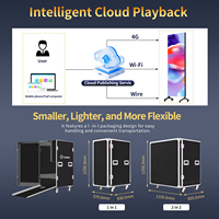 Écran LED rétroéclairé numérique portable pliable P1.86, support d'affichage électronique personnalisé pour la publicité, les événements, la décoration des centres commerciaux