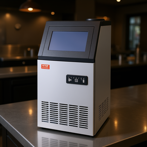 Machine à glaçons commerciale Vevor, 80 lb/jour, glaçons en cubes, acier inoxydable, autonome, pour usage en restaurant - Product Image 2