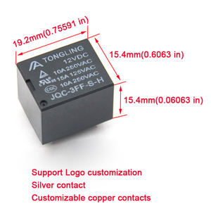 ממסר מיניאטורי T73 JQC-3FF-S-H אוטומטי 24VDC ללוח מעגלים מודפסים, 4 פינים, 10A, אטום, אלקטרומגנטי, סגסוגת כסף, הספק נמוך - Product Image 2