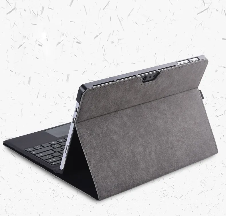 เคสแท็บเล็ตหนังสีดำอเนกประสงค์,เคสคีย์บอร์ด12.3นิ้วสำหรับ Microsoft Surface Pro 4/5/6/7