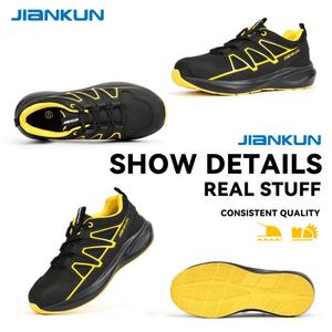 JIANKUN 야외 통기성 경량 EVA 고무 밑창 안전 신발 남성용 안티 스매싱 안티 펑크 안전 작업 부츠 - Product Image 6
