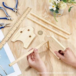 Estante de almacenamiento de madera para herramientas de joyería, organizador de escritorio con soporte para 5 alicates, soporte para herramientas de reparación para manualidades DIY - Product Image 3