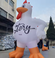 Animaux gonflables, poulet mignon, poulet géant gonflable de Noël, coq, avec logo personnalisé pour la publicité et la décoration