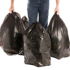 Sac poubelle noir robuste pour déchets de construction Sac poubelle solide pour usage industriel pour exposition - Product Image 1