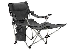 Chaise de <span class=keywords><strong>camping</strong></span> portable de luxe avec refroidisseur intégré, <span class=keywords><strong>fauteuil</strong></span> pliable en tissu avec repose-pieds - Product Image 5