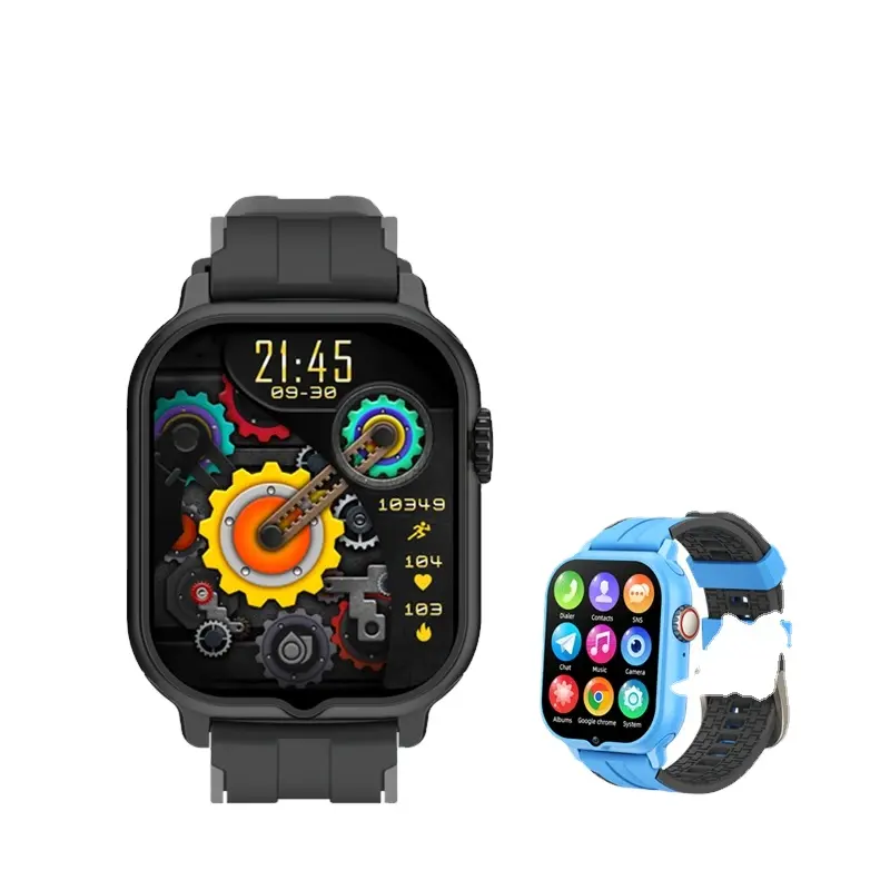 Jam tangan pintar anak baru 1G 16G / 2 32GB dengan GPS Wifi Bluetooth mendukung pelacak denyut jantung Ibrani SOS 4G SIM jam tangan telepon untuk anak T9