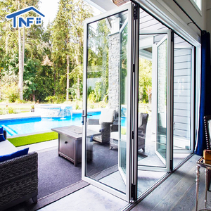 Porte Pieghevoli in Alluminio a Taglio Termico con Vetro, Porte a Fisarmonica Antivento per Patio, Camera da Letto, <span class=keywords><strong>Cucina</strong></span> - Product Image 2
