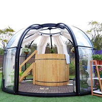 Dôme multifonctionnel Sky Dome pour véranda |   Abri transparent pour la restauration, le yoga et la plantation |   Support direct d'usine OEM