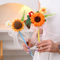 Fleurs artificielles artisanales en coton, matériau sûr et inodore, décoration de Noël, design créatif pour une utilisation en intérieur et en extérieur