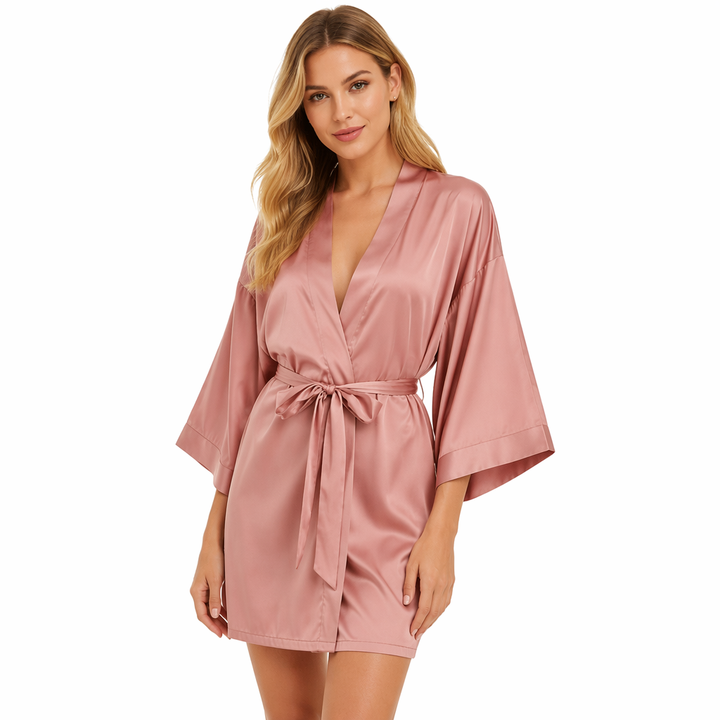 bridesmaid sleep dress Luxury Satin Silk Robe Women Bride Night Grown Wedding Party Women Sleepwear Morning Kimono Bridal Robes _clothing Handmade crochet beach dress Multipack Count:2 Pair Pack evening party or other