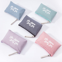 Pochette de maquillage imprimée « Best Day », petite trousse de toilette 17x11cm avec fermeture éclair pour femme, idéale pour les voyages