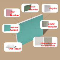 Panneau de plâtre à base de gypse pour plafond, neutre en carbone, certifié CE ASTM, panneau Bio Core