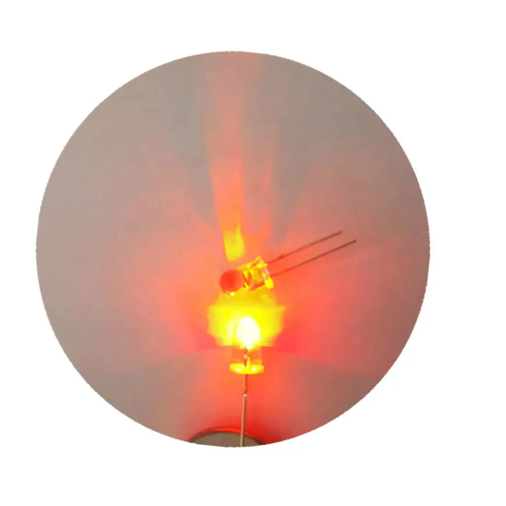 Lâmpada led redonda de 15 graus 5mm, cor laranja 600nm - 605nm com perna longa