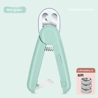 Coupe-ongles pour animaux de compagnie avec lumière LED, évite la coupure brusque, lime à ongles intégrée pour le toilettage des pattes des chiens et des chats