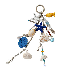 Porte-clés Étoile de <span class=keywords><strong>Mer</strong></span> Série Océan, Pendentif Thème Vie Nautique Plage, Breloque Scintillante Étoile de <span class=keywords><strong>Mer</strong></span> pour Sac et Accessoire à Suspendre au Rétroviseur de Voiture - Product Image 5