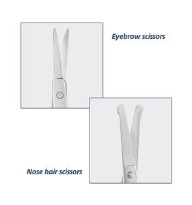 Tijeras de Manicura de Acero Inoxidable, Hoja Recta, Punta Afilada, para Cejas, Cutículas y Vello Nasal - Product Image 6