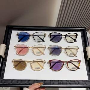 Lunettes de soleil œil de chat HL-95290 pour femmes, monture en métal TR, verres PC, anti-lumière bleue, protection UV400 classe 2, couleur noire - Product Image 3