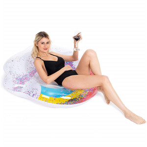 Inflatable Swimming Ring Novelty Rainbow Sequin 120Cm PVC Adult Water Toy Unisex Float For Pool Beach Fun - Product Image 3