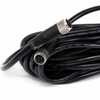 Connecteur de câble moulé directement M12 à code A, mâle, 12 broches, 17 broches, anti-corrosion pour liquide de refroidissement, huile de coupe, huile lubrifiante