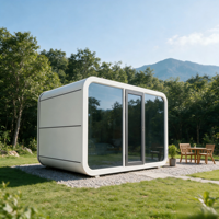 Kiosque Commercial Modulaire Préfabriqué Apple Cabin pour Extérieur, Café, Mini-Boutique, Pod Commercial, Vitrine en Verre, Structure en Acier, Stand Portable