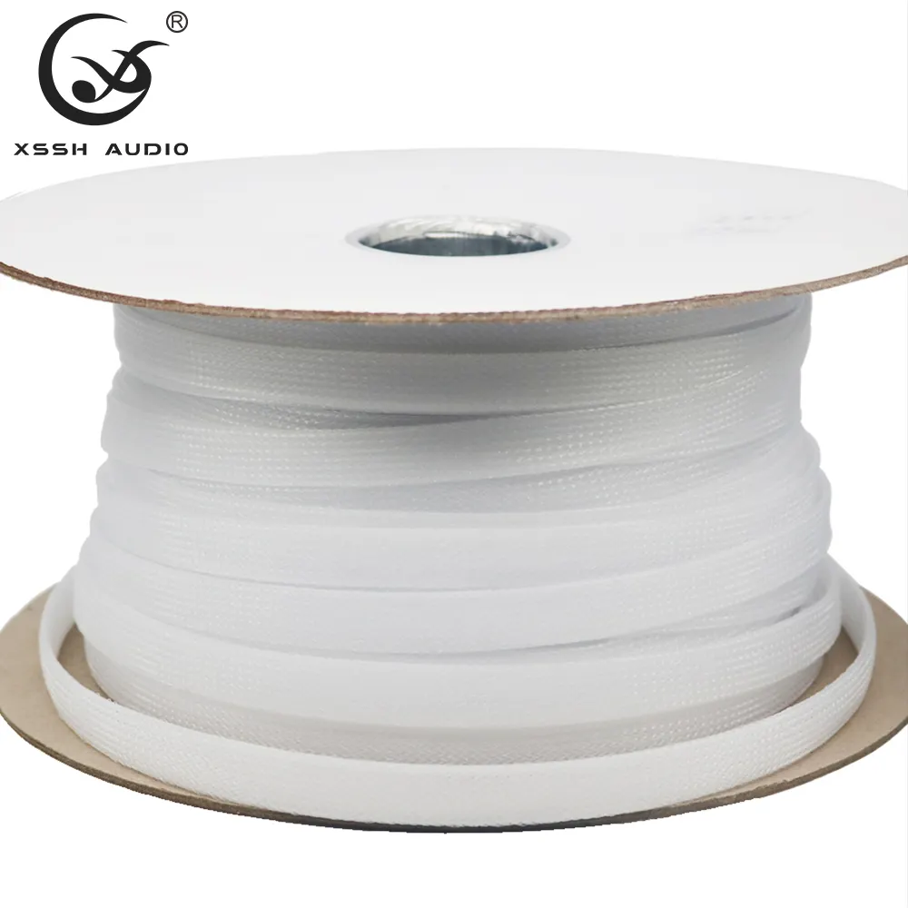 Прозрачный Аудио Видео плетеный кабельный рукав YIVO XSSH HIFI DIY белый ПЭТ кабель Sleeving аудио и видео провод защитная линия трубки