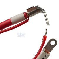 Kabel Baterai Tebal dengan Ring Lug Eyelet Konektor Sudut Kanan Putih Heat Shrink untuk Inverter BESS Power OEM