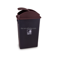 Poubelle mince de 90 L avec logo personnalisé, poubelles en plastique de 23 gallons avec couvercle