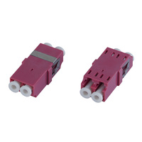 Adaptateur duplex LC/UPC 2 cœurs OM3 OM5 OS2 Adaptateur fibre optique OM4 Coupleur fibre optique LC-LC pour réseaux FTTH 4G et Wi-Fi