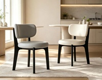 Chaise de salle à manger moderne et durable en tissu rembourré avec design ergonomique pour fermes, centres commerciaux, salons et restaurants